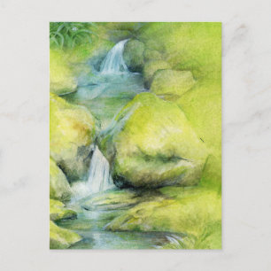 Carte Postale Cascade du cours d'eau du bois