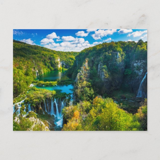 Carte Postale Cascade élégante, Croatie (Devant)