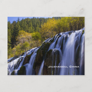 Carte Postale Cascade géante en Chine Jiuzhaigou