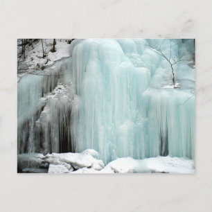 Carte Postale Cascade gelée, bleue
