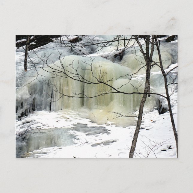 Carte Postale Cascade gelée, jaune (Devant)