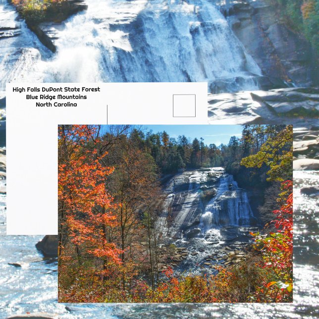 Carte Postale Cascade High Falls Forêt d'état DuPont Automne (Créateur téléchargé)