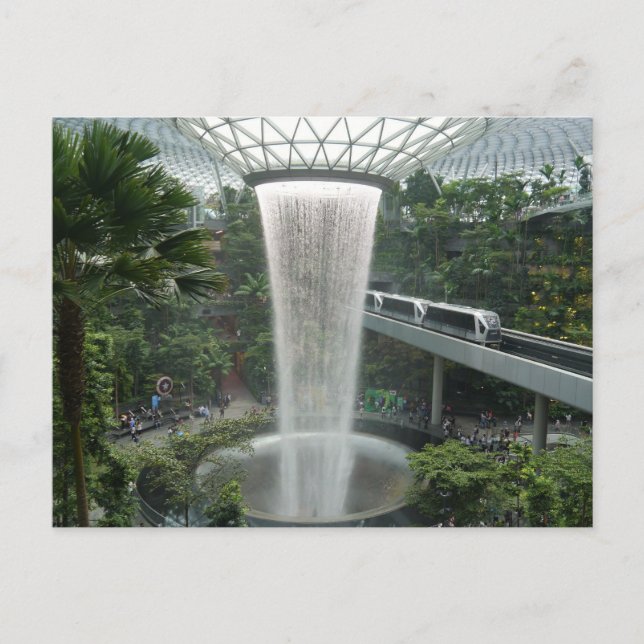 Carte Postale Cascade intérieure à Singapour (Devant)
