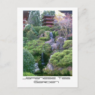 Carte Postale Cascade japonaise du jardin de thé