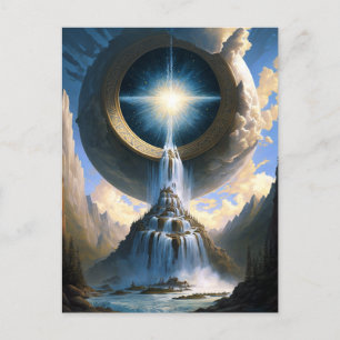 Carte Postale Cascade magique Imaginaire surréaliste Art