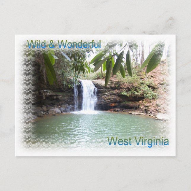 Carte Postale Cascade pittoresque de Virginie-Occidentale (Devant)