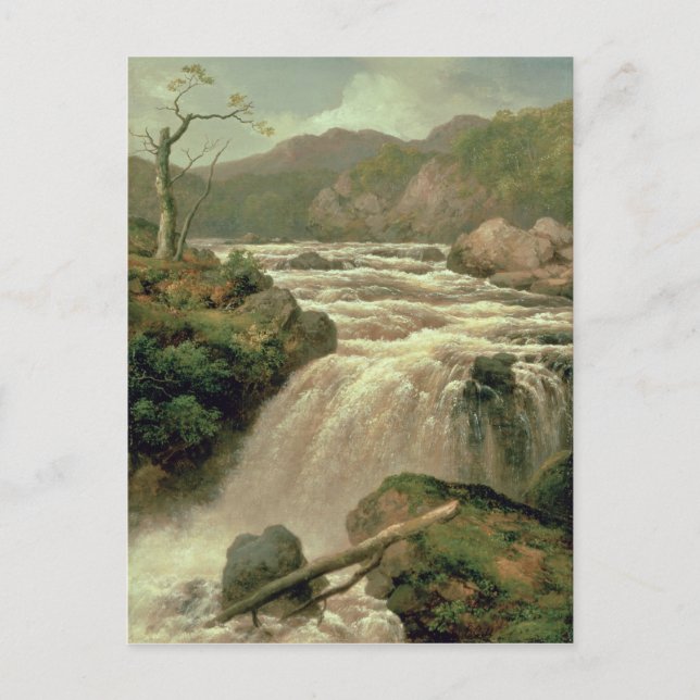 Carte Postale Cascade sur la rivière Neath, Galles du Sud (Devant)