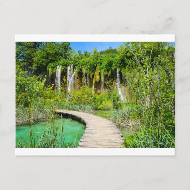 Carte Postale Cascades dans le parc national de Plitvice en Croa (Devant)