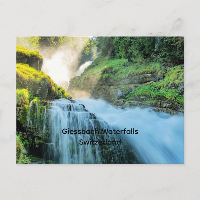 Carte Postale Cascades de Giessbach, Suisse (Devant)