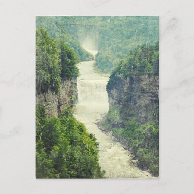 Carte Postale Cascades du parc d'état Letchworth Genesee River (Devant)