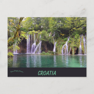 Carte Postale Cascades du parc national des lacs de Plitvice Cro