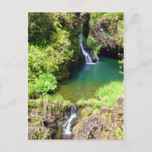 Carte Postale Cascades le long de la Route vers Hana, Maui, Hawa