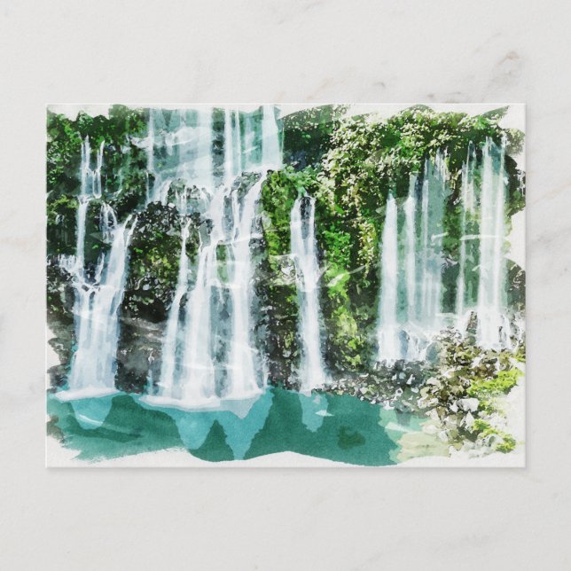 Carte Postale Cascades tropicales de l'île de la Réunion (Devant)