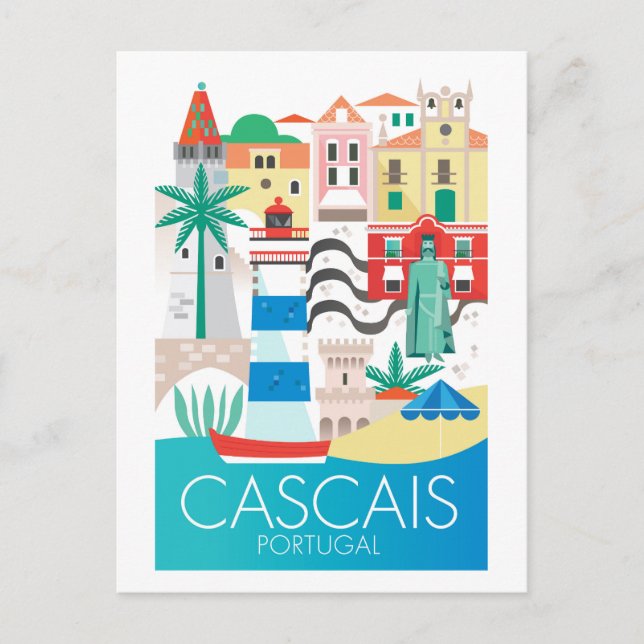 Carte postale Cascais, Portugal (Devant)