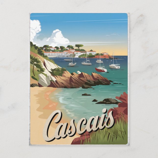 Carte Postale Cascais Portugal Vintage (Devant)