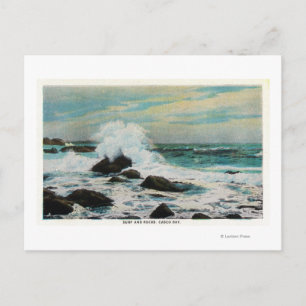 Carte Postale Casco Bay Vue sur le Surf et les rochers