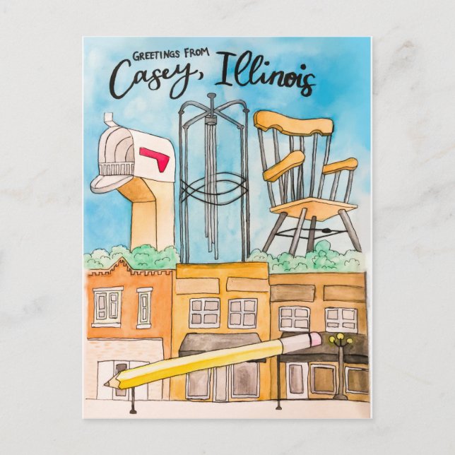 Carte postale Casey, IL (Devant)