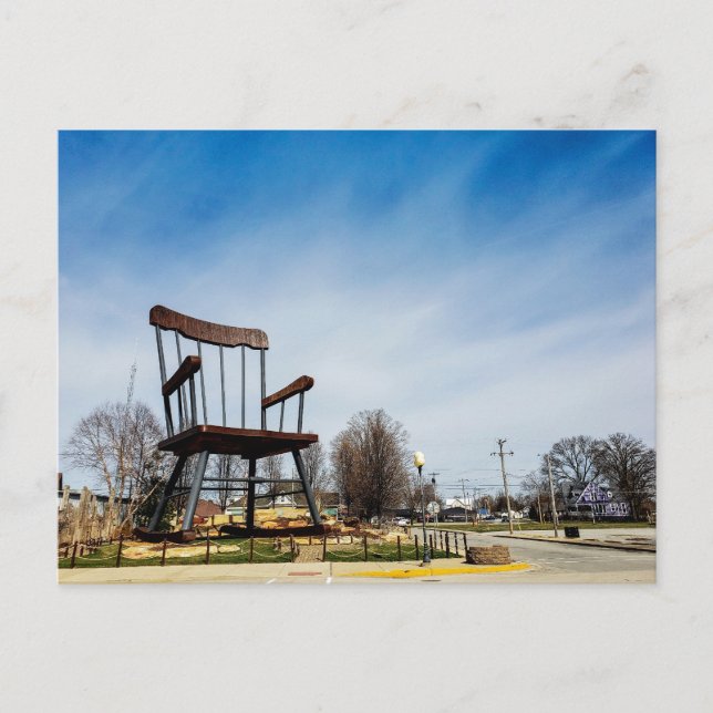 Carte Postale Casey, Illinois, la plus grande chaise à roche du  (Devant)