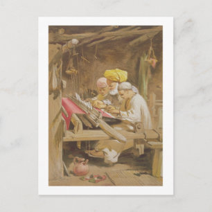 Carte Postale Cashmere Shawls: Weaving, 1863 (chromolitho)