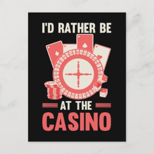 Carte Postale Casino Gambler Funny Poker Roulette amant
