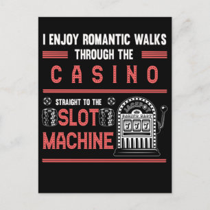 Carte Postale Casino Lover Lucky Gambling Machine à fente