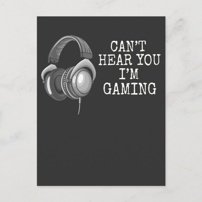 Carte Postale Casque de jeu drôle Enfant Joueur Humour (Devant)