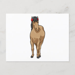 Carte Postale Casque de musique à cheval