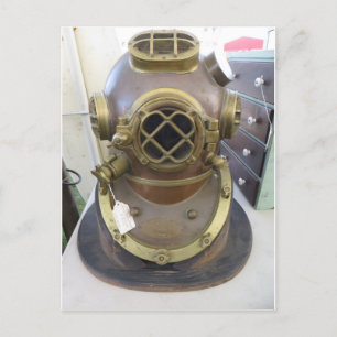 Carte Postale Casque de plongée