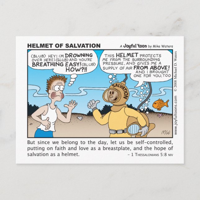 Carte Postale Casque du salut (Devant)