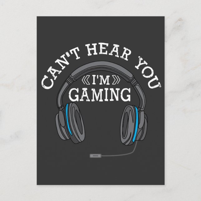 Carte Postale Casques Gamer cool Nerd Pro Im Gaming Cadeau (Devant)