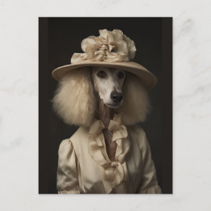 Carte Postale Casquette à fleur de caniche
