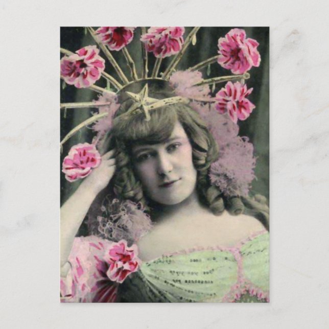 Carte Postale Casquette de fleurs (Devant)