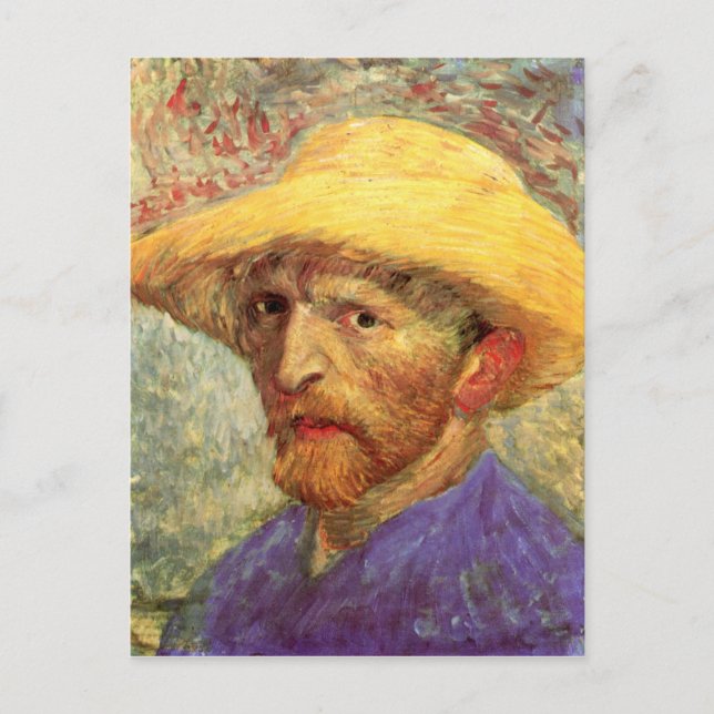 Carte Postale Casquette de paille auto-portrait (F526)Van Gogh F (Devant)