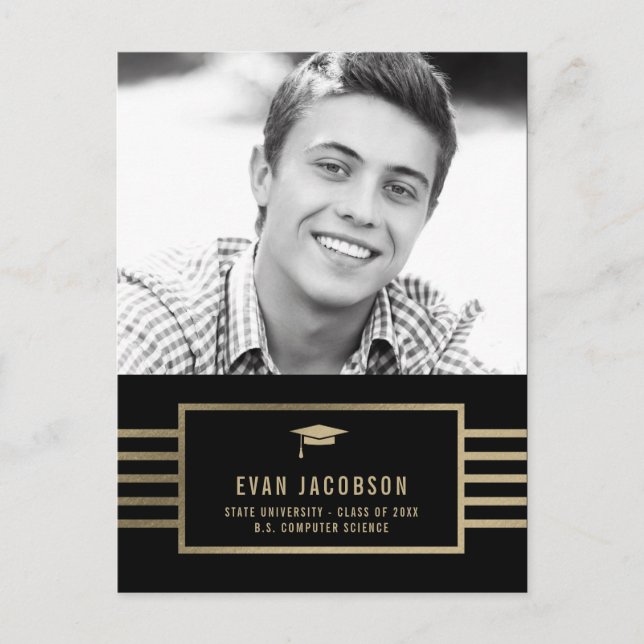 Carte postale Casquette or EDITABLE COULEUR Gradua (Devant)