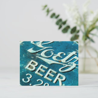 Carte Postale Casquette Rustique de bouteille de bière