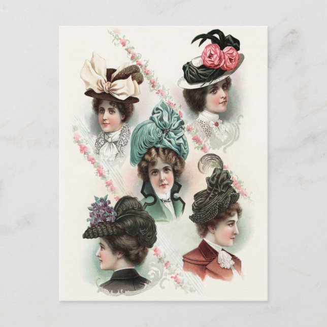 Carte postale Casquette victorienne pour femme vin (Devant)