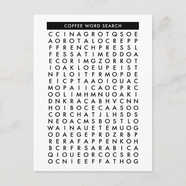 Carte Postale casse-tête de recherche (Devant)
