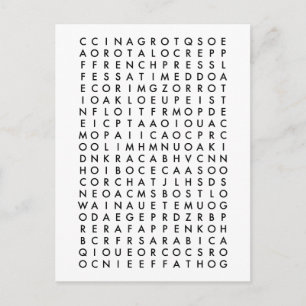 Carte Postale casse-tête de recherche