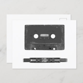 Carte Postale cassette audio rétro