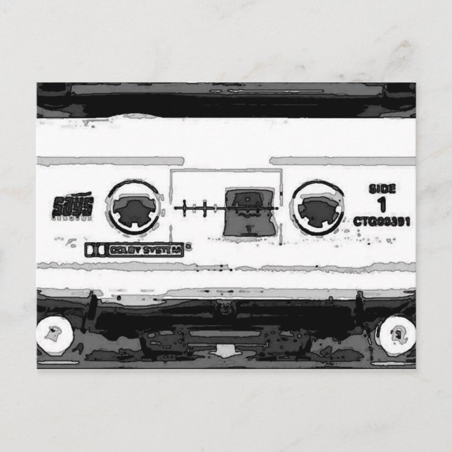 Carte Postale Cassette Pop Art (Devant)