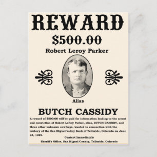 Carte Postale Cassidy Recherché Butch