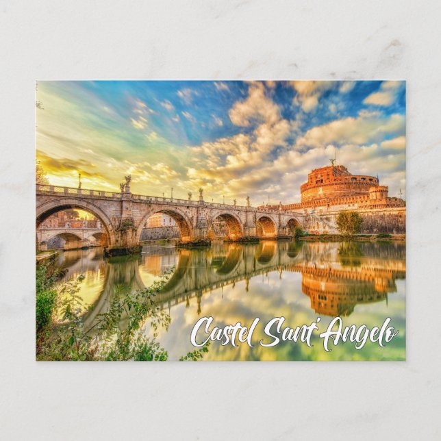 Carte Postale Castel Sant'Angelo, Rome, Italy (Devant)