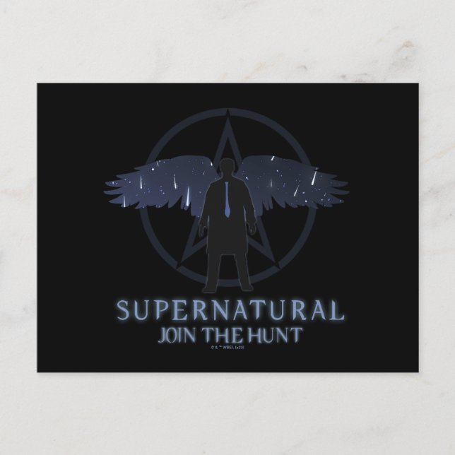 Carte Postale Castiel surnaturel Tombant étoiles Graphisme (Devant)