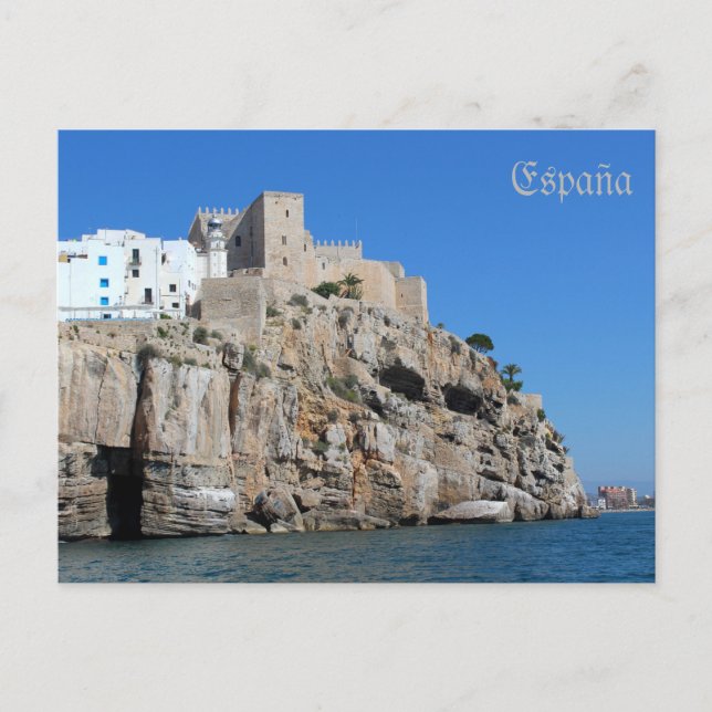 Carte Postale castillo postale de Peñíscola en Castellón (Devant)