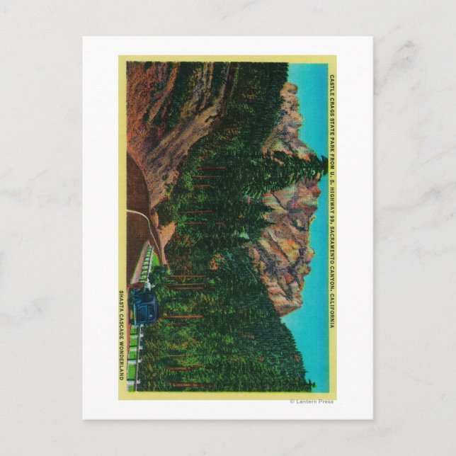 Carte Postale Castle Crags State Park de US 99 (Devant)