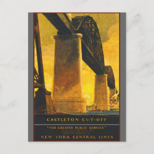 Carte Postale Castleton Cut Off New York Central Lines