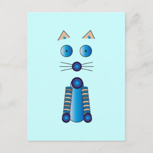 Carte Postale CAT bleu