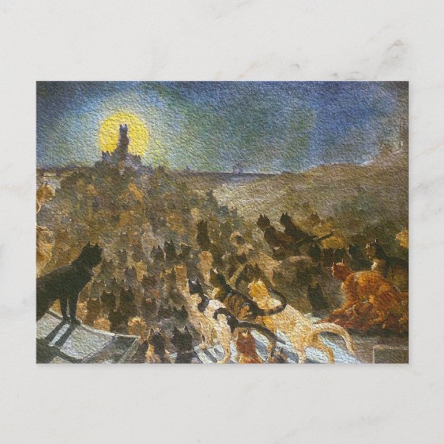 Carte postale Cat City ! Théophile Steinlen Art Vi (Devant)