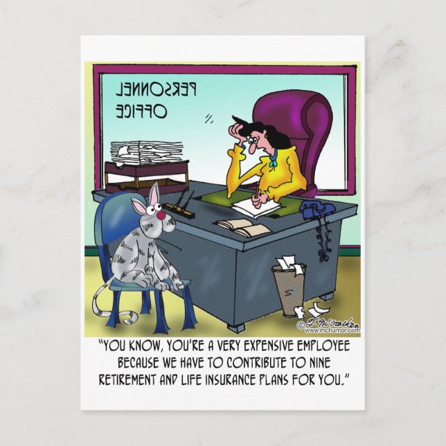 Carte Postale Cat compte 9 régimes d'assurance vie (Devant)