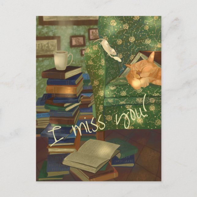 Carte Postale Cat et souris personnalisables (Devant)
